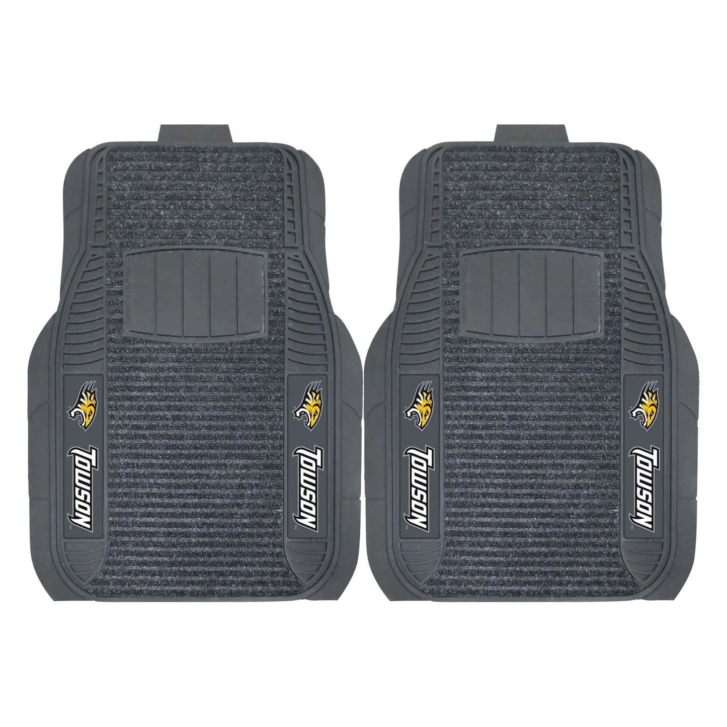 FANMATS 17125 Towson Tigers 2-Piece Deluxe Car Mat Set