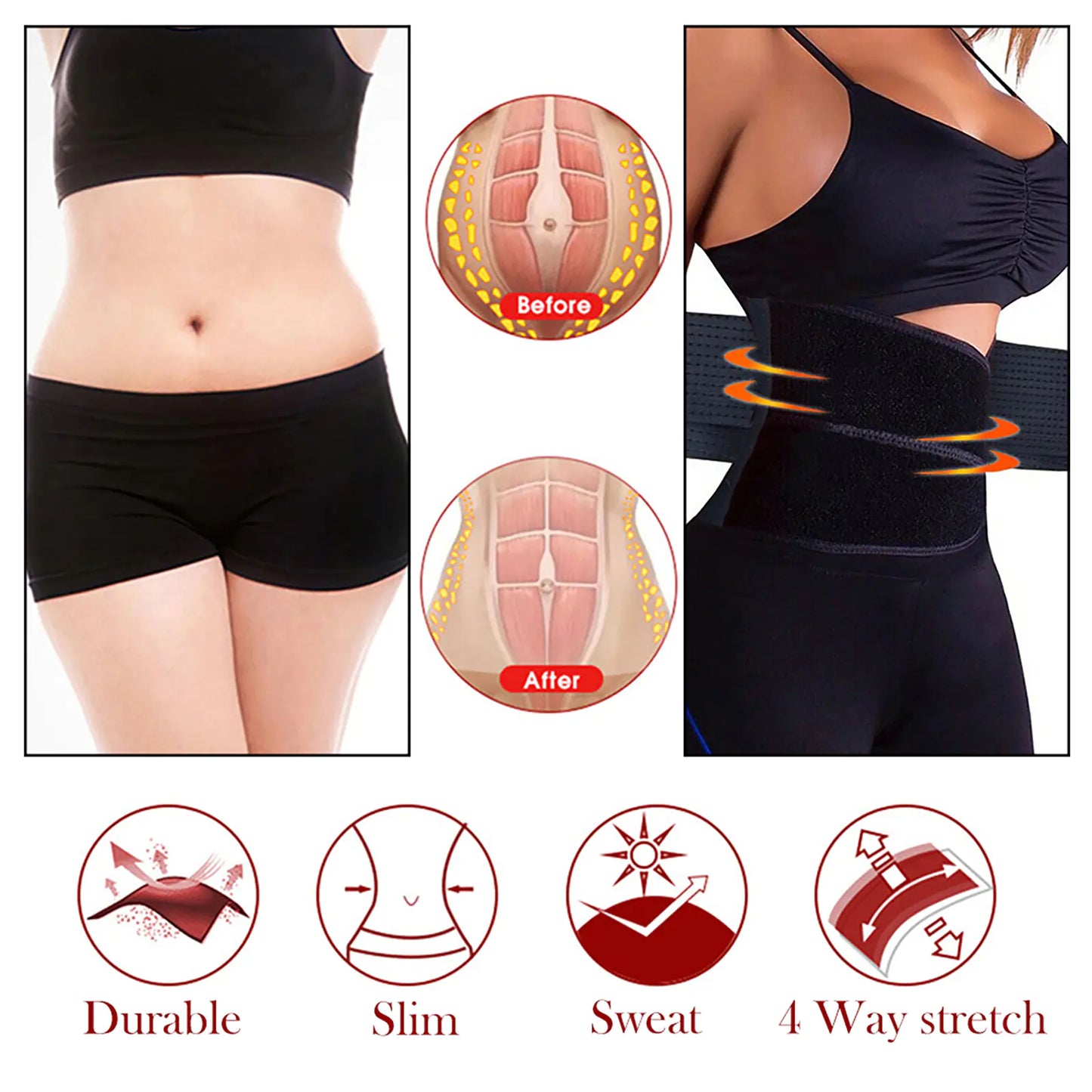 Women's Elastic Waist Trainer Corset Shapewear Top