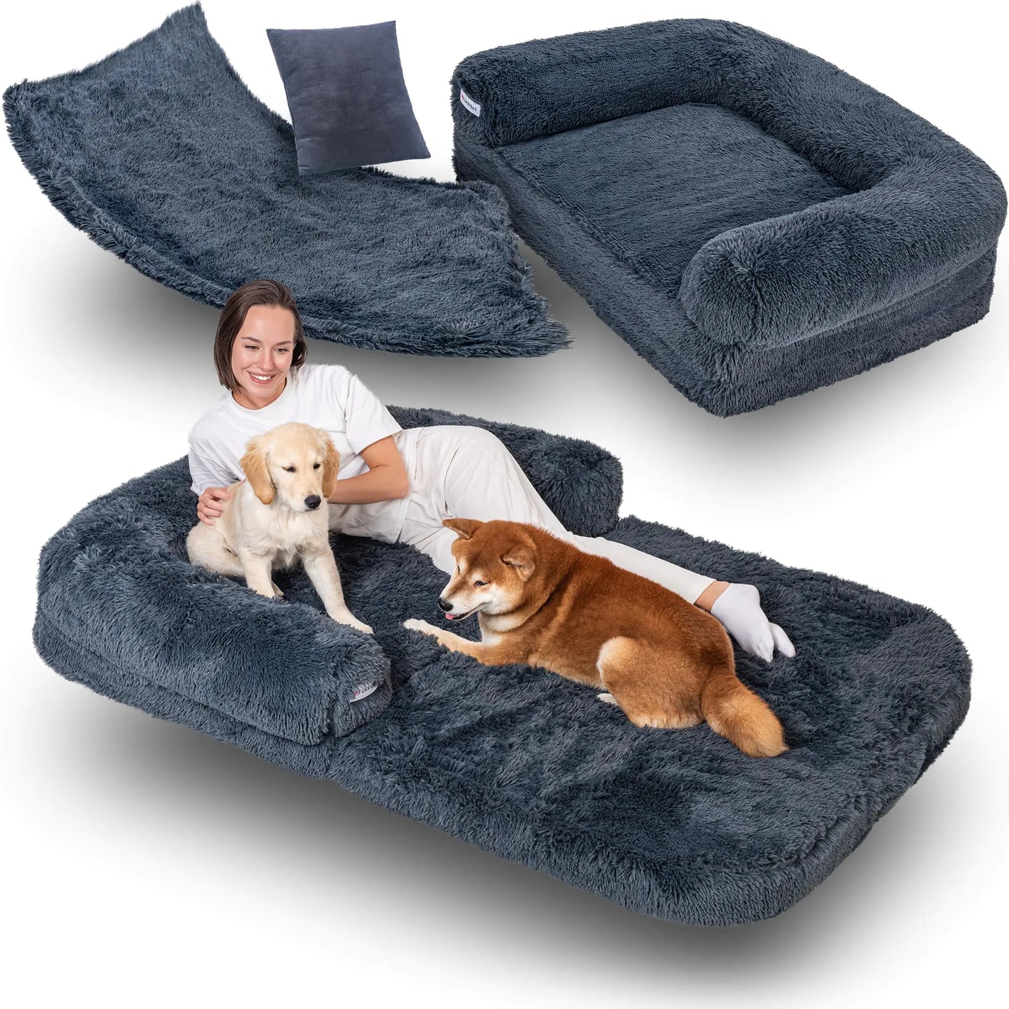Foldable Human Dog Bed for Adults Giant Dog Couch Bed
