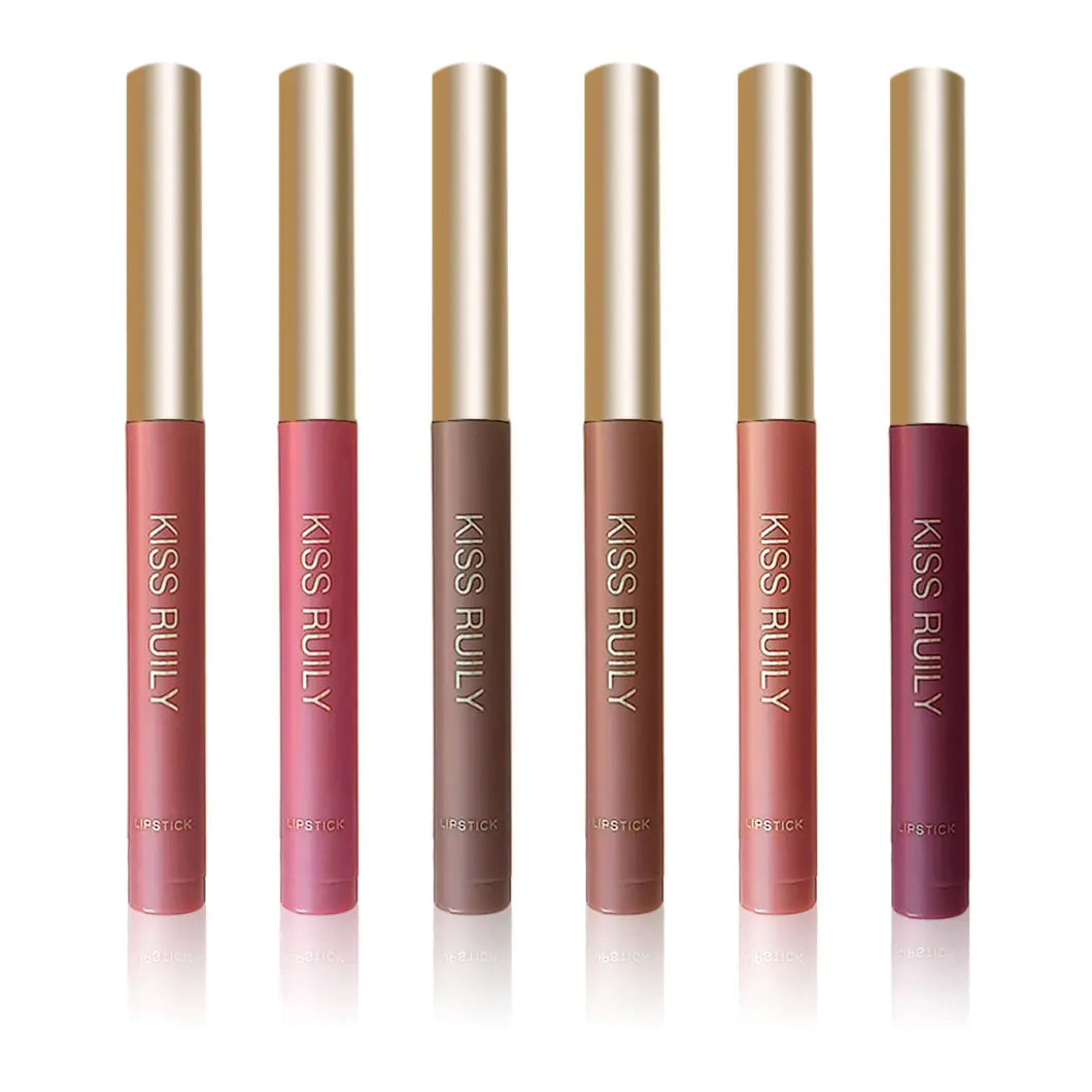 Silk Soft Lip Crayon Set - 6 Colors Makeup Kit