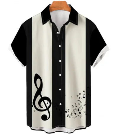 Hawaiian Beach Casual Polyester Spandex Men's Shirt