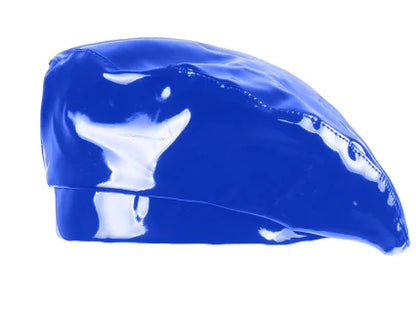 PU Mirror Leather Beret Hat for Flight Attendant