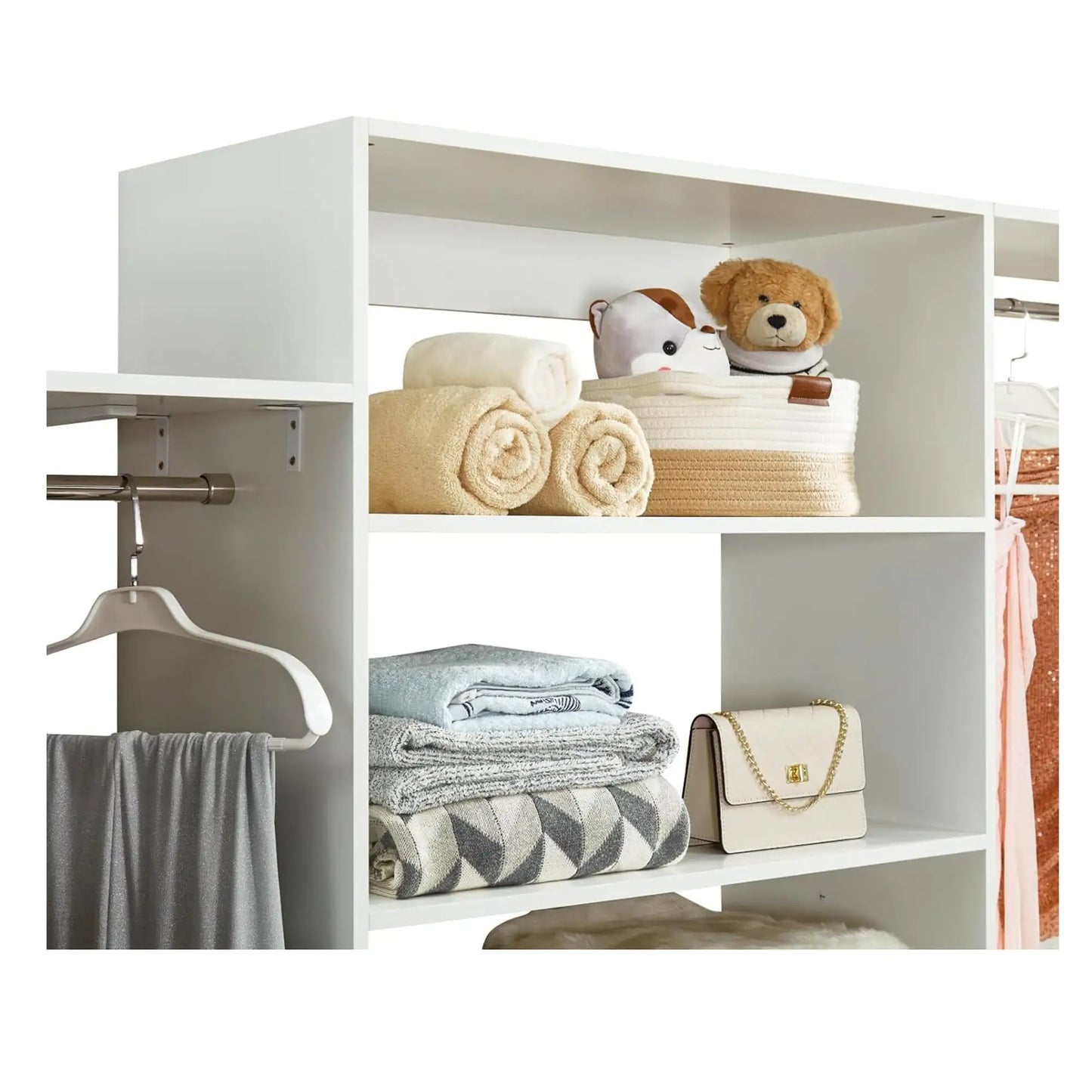 306 Closet Organizer System with Closet Shelves Wall Mounted