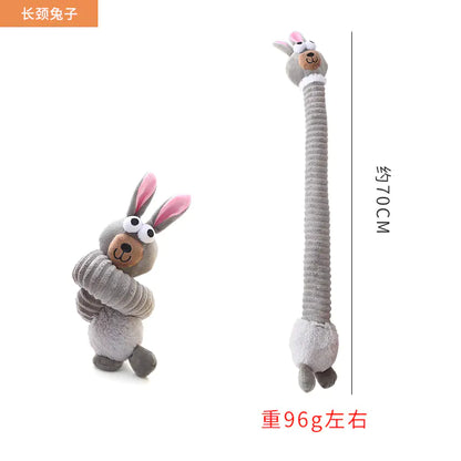 Interactive Plush Long Neck Dog Toy for Chewing