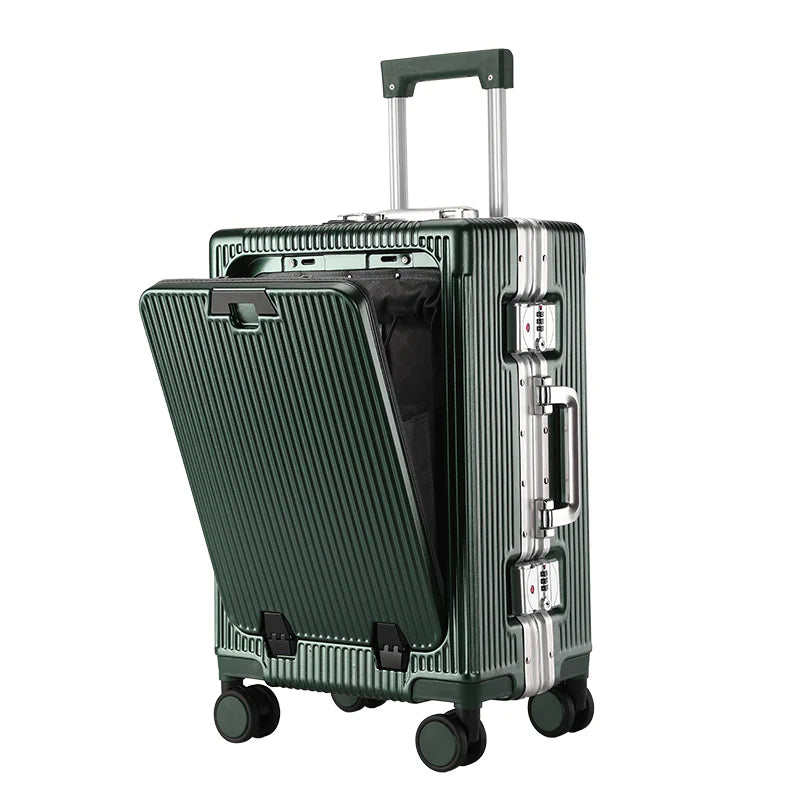 Large Capacity Aluminum Frame Trolley Luggage