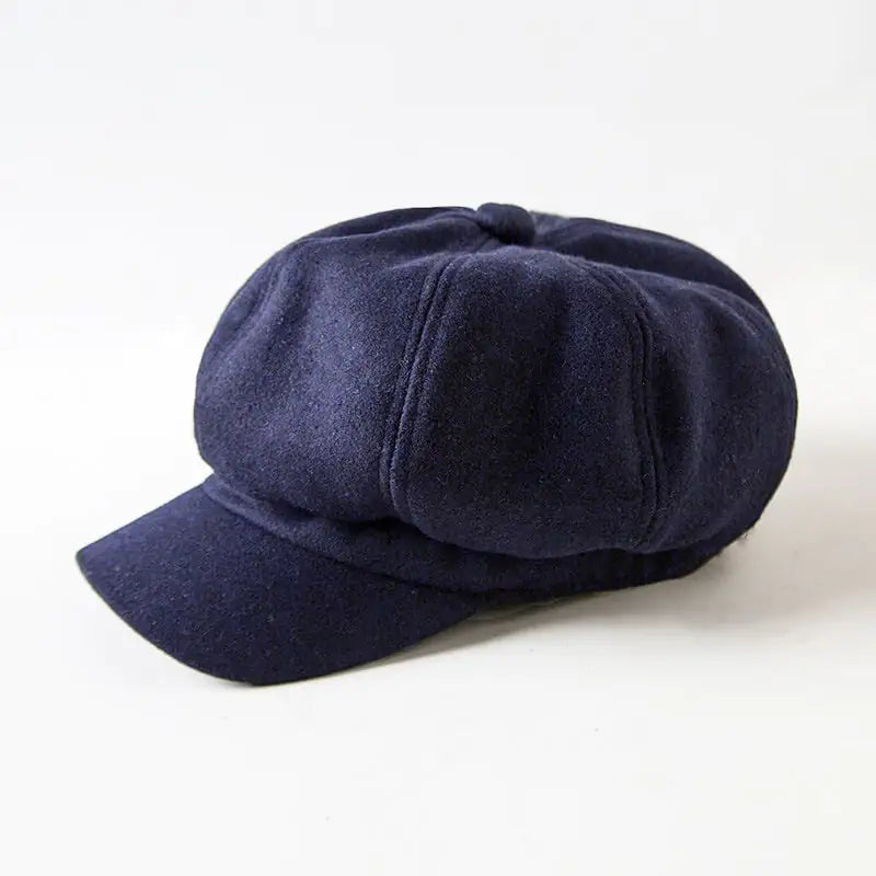 Versatile Woolen Octagonal Beret Hat
