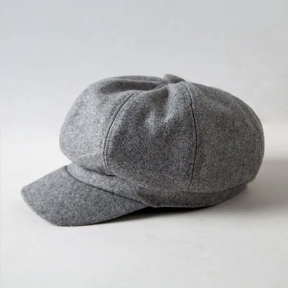 Versatile Woolen Octagonal Beret Hat