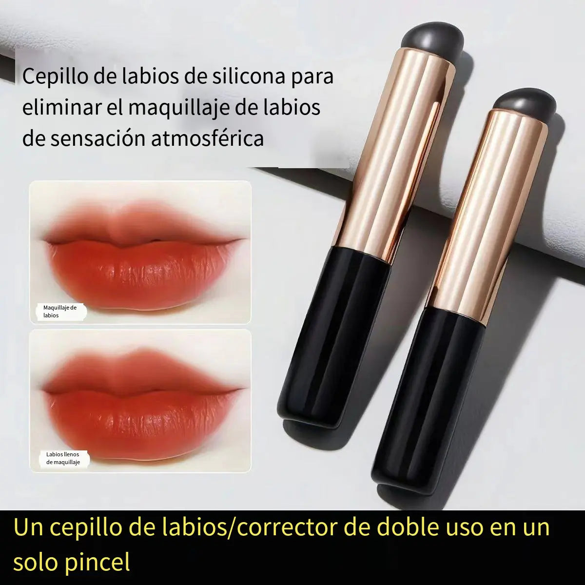 Q Bomb Portable Silicone Lip Brush and Concealer Brush