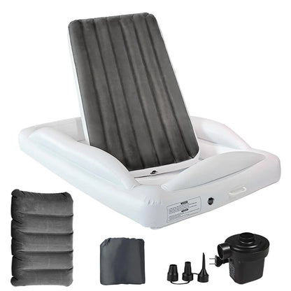 Inflatable Toddler Bed with Electric Pump Toddler Travel Bed Removable Toddler Inflatable Bed for Kids with 3 Sides Safety Bumpers