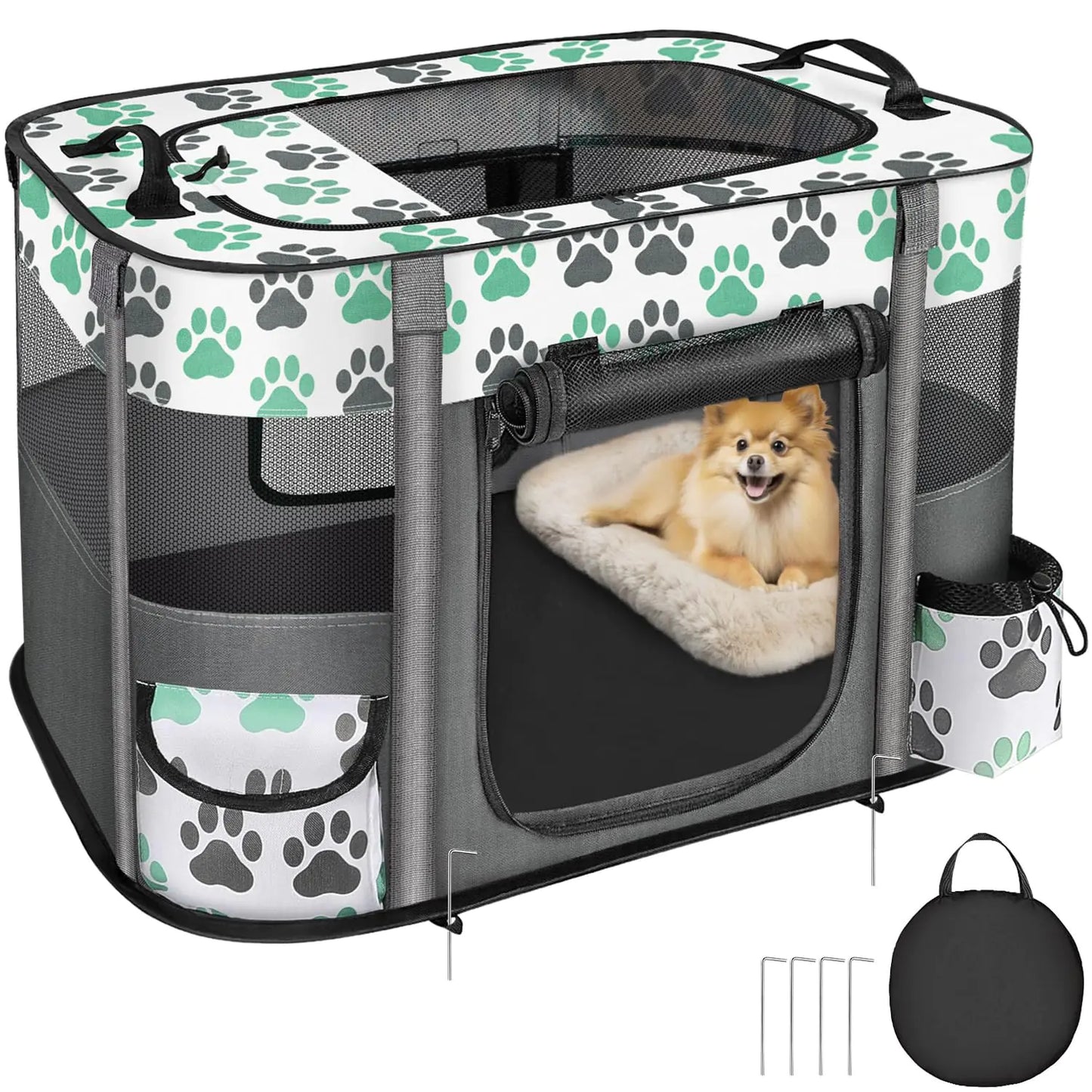 Lukovee Dog Playpen Portable Large Cat Pet Playpens
