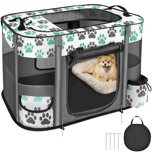 Lukovee Dog Playpen Portable Large Cat Pet Playpens