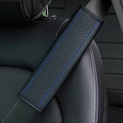 Car Seat Belt Shoulder Protector Pad - Fiber Leather