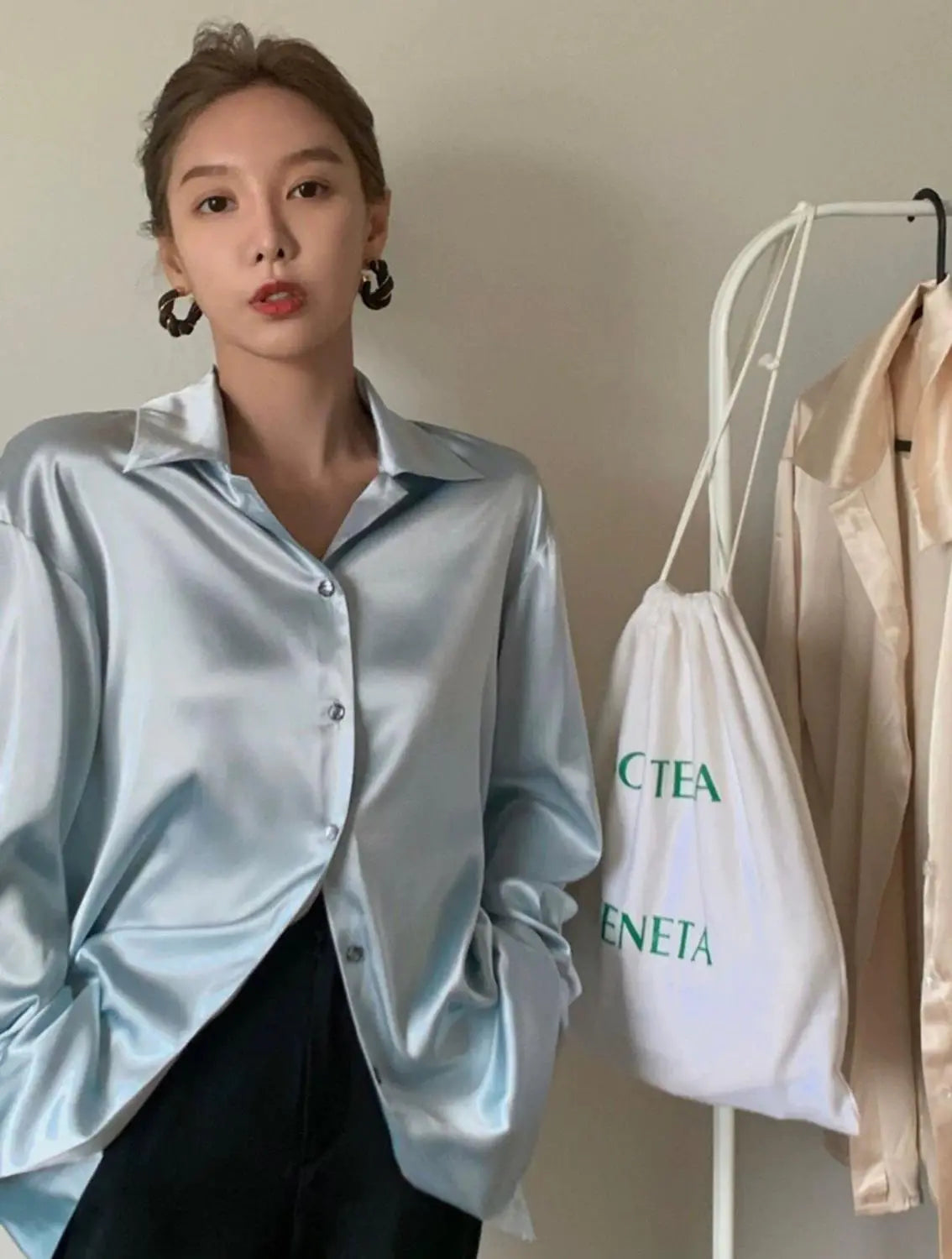 Women's Korean Style Loose Long Sleeve Shirt