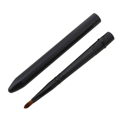 Portable Lip Makeup Brush with Metal Handle (1Pc)