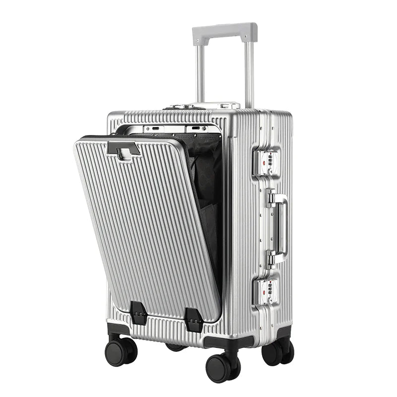 Large Capacity Aluminum Frame Trolley Luggage