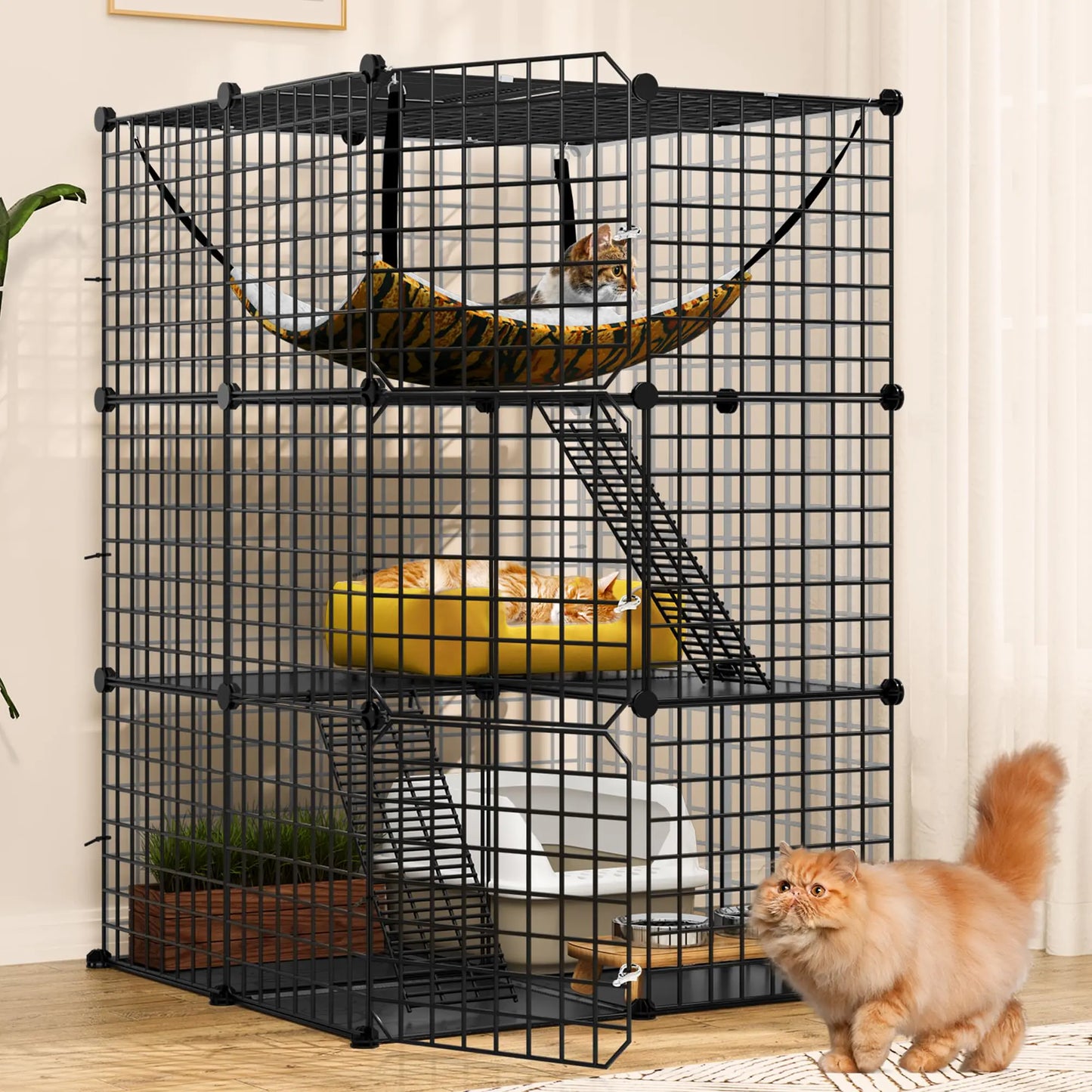YITAHOME Cat Cage Indoor Catio DIY Cat Enclosures Metal Cat Playpen
