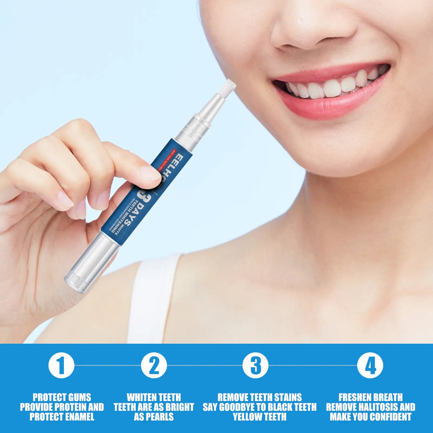 EELHOE Teeth Whitening Pen for Stain Removal and Care