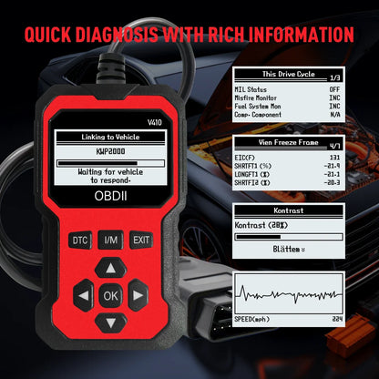 Car Obd2 Scanner Diagnostic Tool Code Reader Engine