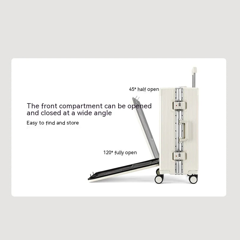 Large Capacity Aluminum Frame Trolley Luggage