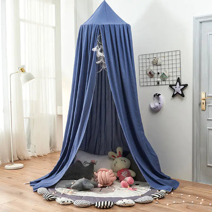 Dome Baby Crib Canopy with Light Blocking and Mosquito Net