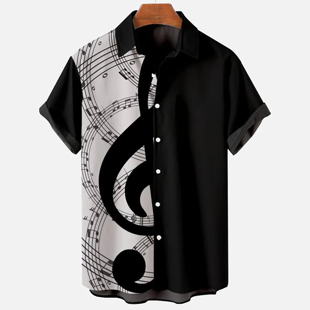 Hawaiian Beach Casual Polyester Spandex Men's Shirt