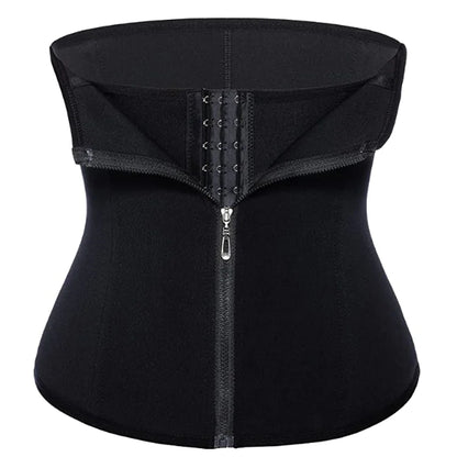 Hot-selling zipper three-breasted belt neoprene corset body burst SWEAT fitness postpartum body girdle