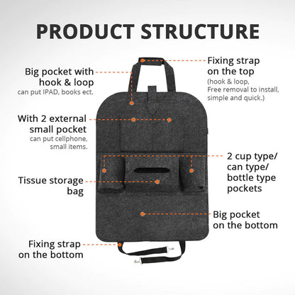 Multi-Functional Car Seat Back Storage Bag
