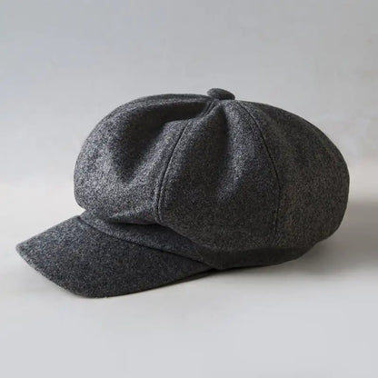 Versatile Woolen Octagonal Beret Hat