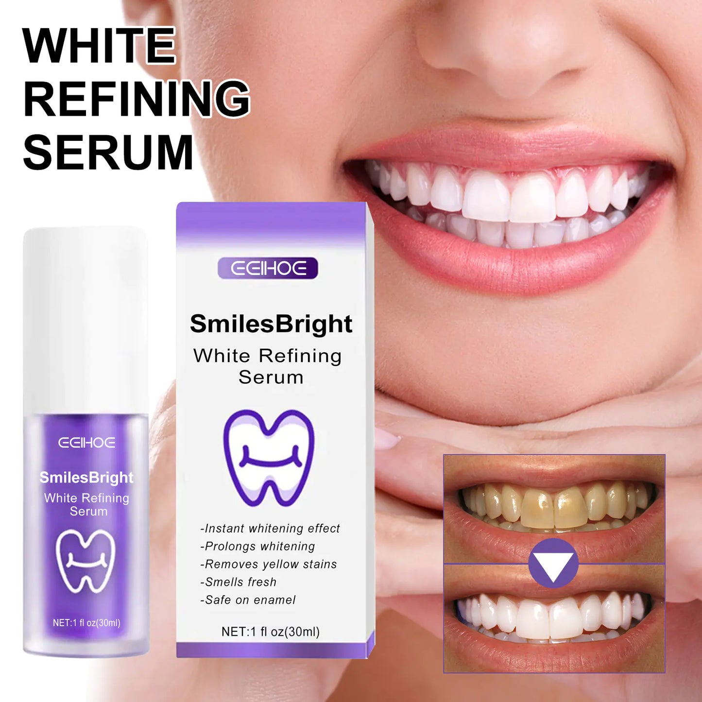 EELHOE Purple Whitening Toothpaste for Oral Care