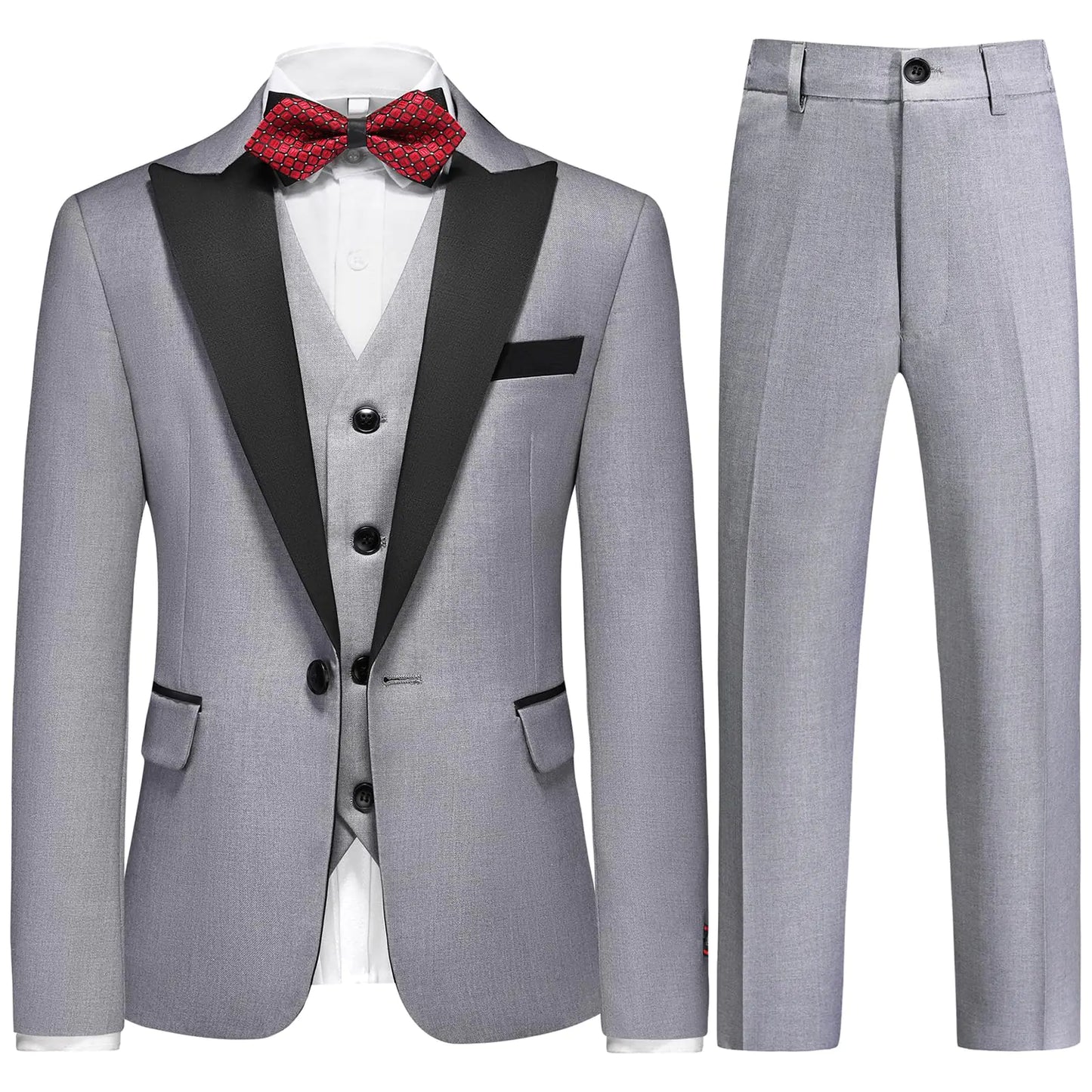 Lamgool Boys Suits 3 Piece Slim Fit Formal Set for Size 10 Kids Prom