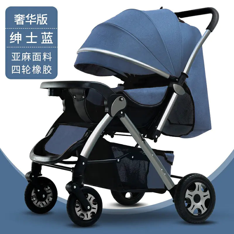 Lightweight Convertible Baby Stroller with One-Click Fold