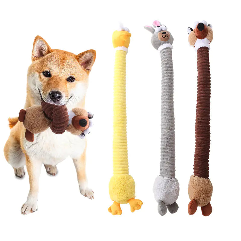 Interactive Plush Long Neck Dog Toy for Chewing