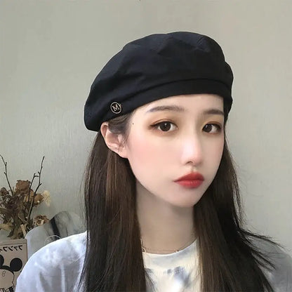 All-Match Women's Black Octagonal Beret