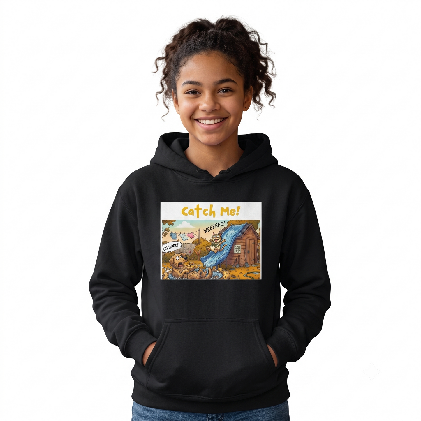 Women's Pink  Pullover Hoodie Design Print Ready Sweatshirt