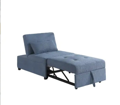Contemporary Blue Gray Sleeper Sofa