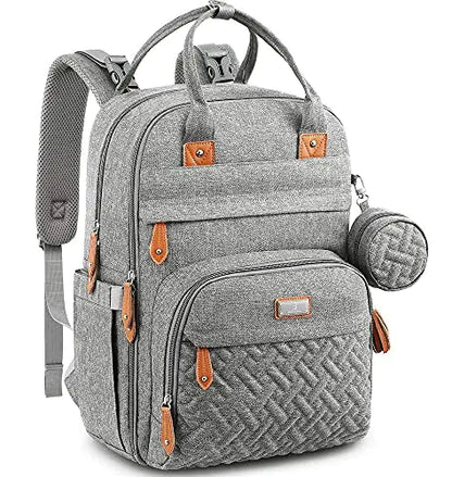 BabbleRoo Diaper Bag Backpack - Baby Essentials Travel Tote - Multi Function Waterproof Diaper Bag