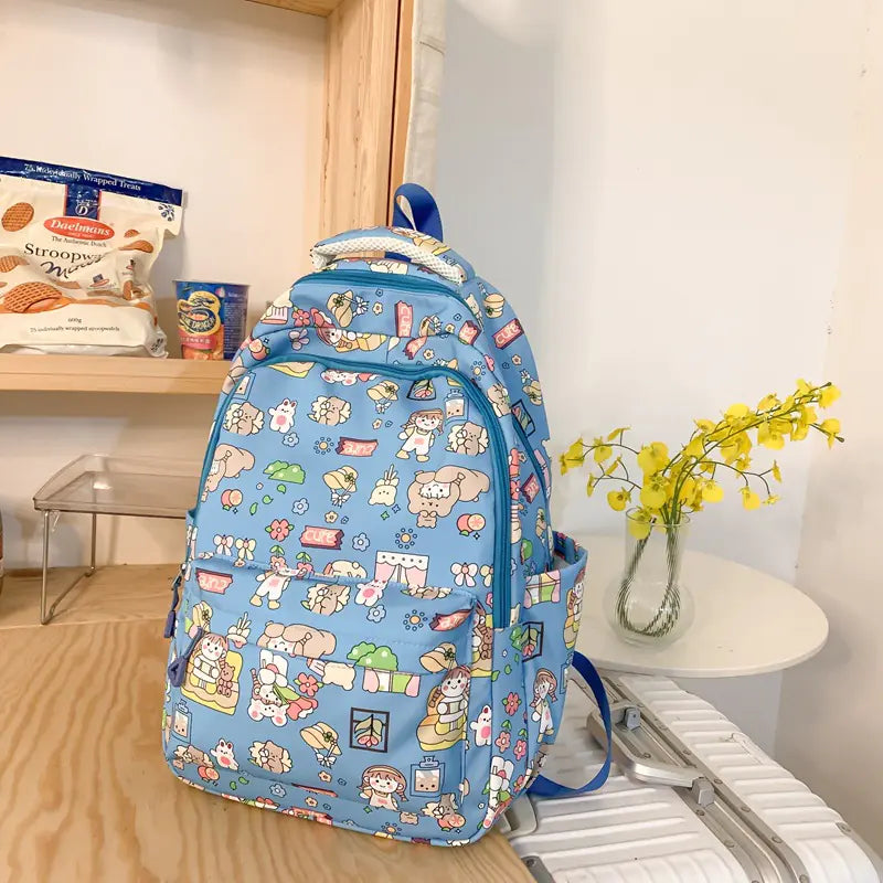 Cute Cartoon Print Women's Backpack for School