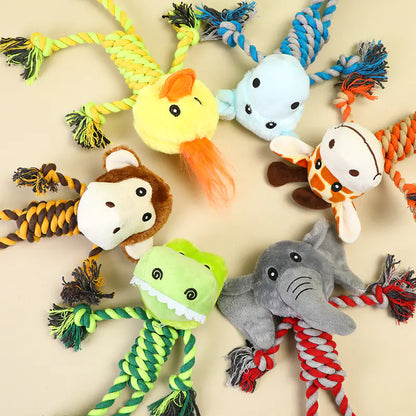 Interactive Plush Dog Toy with Sound for Chewing