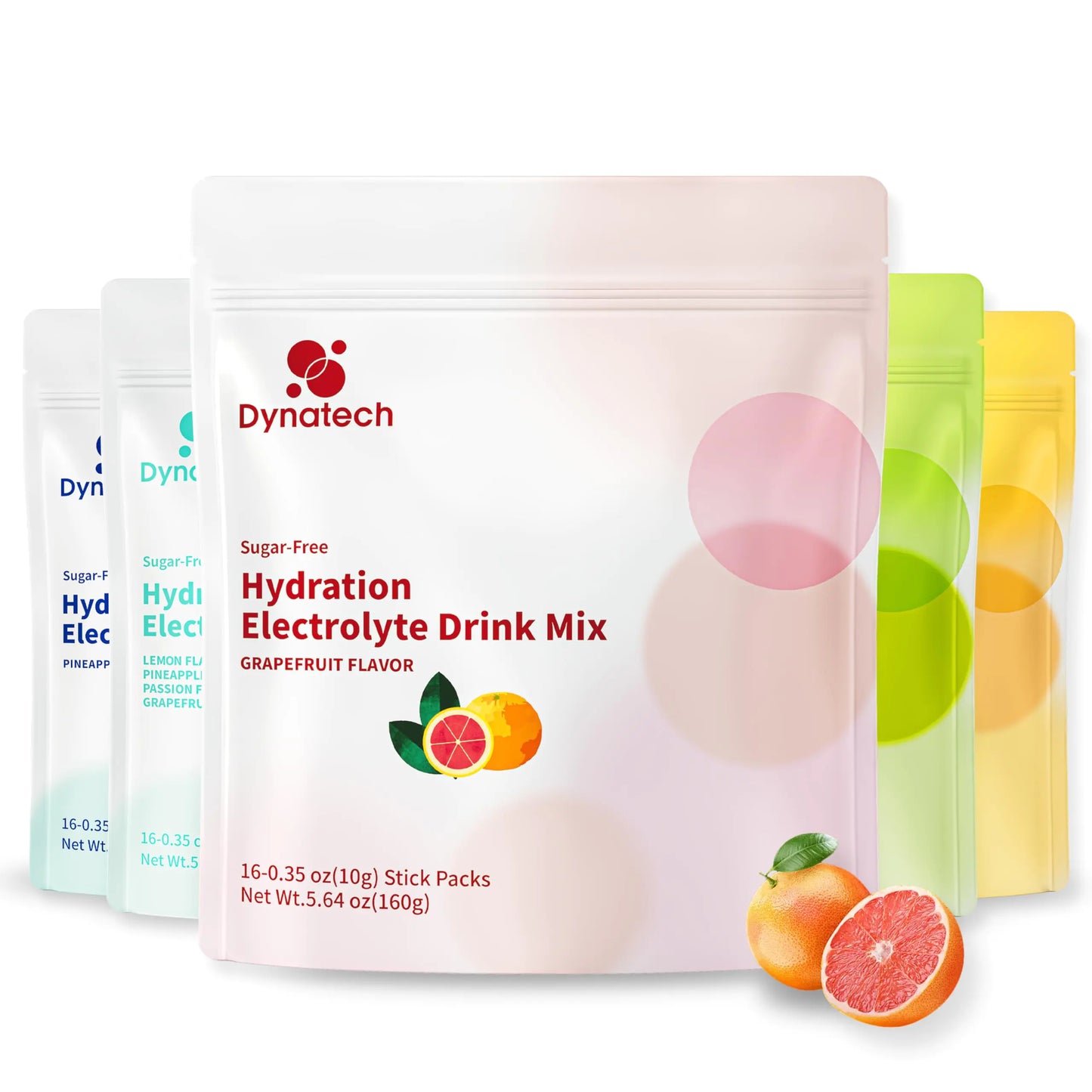 Dynatech Zero Sugar Electrolyte Drink Mix - Grapefruit - Hydration Powder Packets