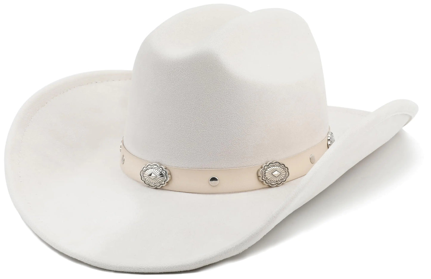 BESOOGII Wide Brim Felt Cowboy Hat for Women Men