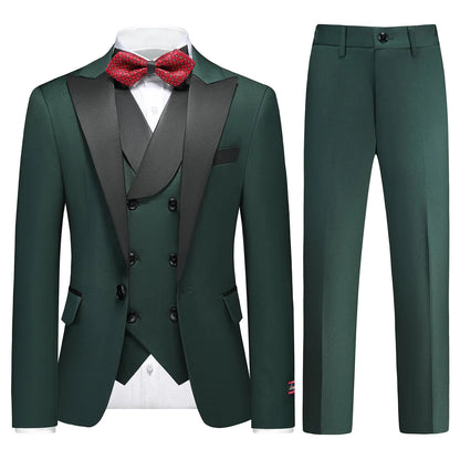 The Lamgool Boys Tuxedo Suit 3 Piece Slim Fit Set