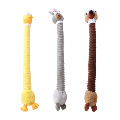 Interactive Plush Long Neck Dog Toy for Chewing