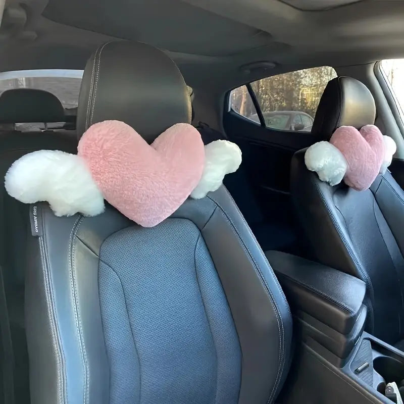 Car Headrest Neck Pillow and Lumbar Support Cushion