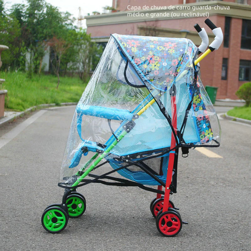 Baby Stroller Rain Cover with Wind Protection and Zipper