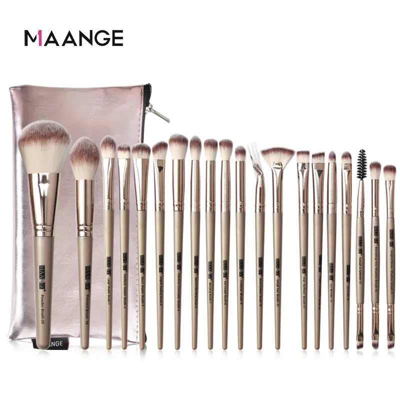 20-Piece Makeup Brush Set with Brush Bag