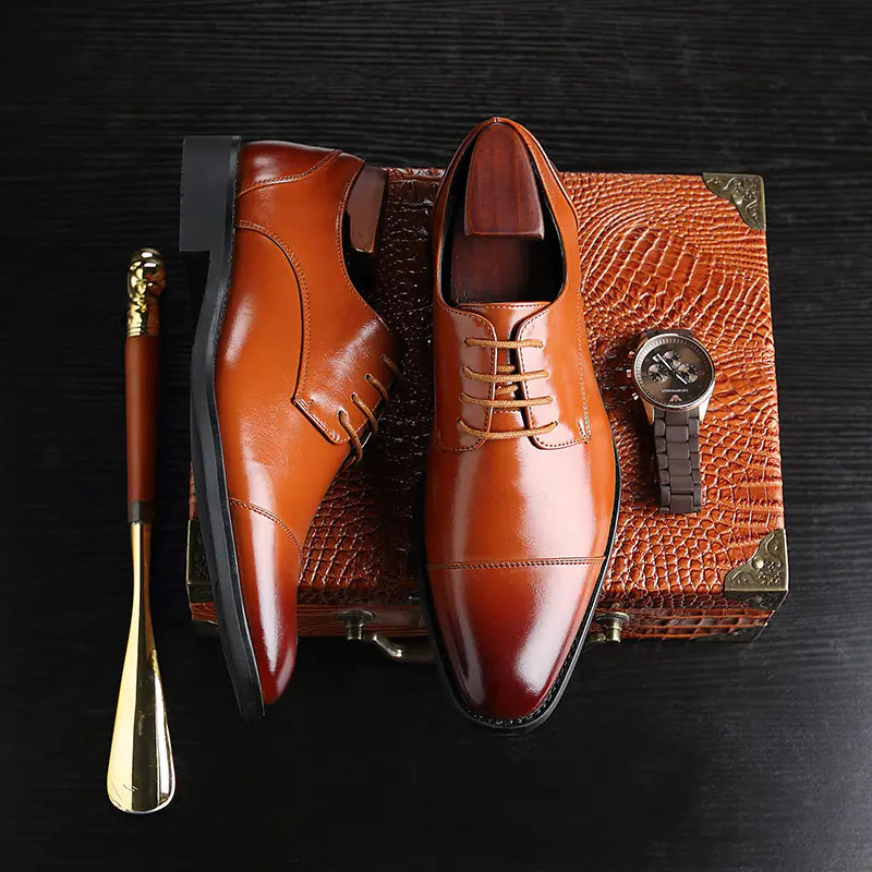 Men's Formal Leather Shoes - Stylish Oxford Dress Shoes