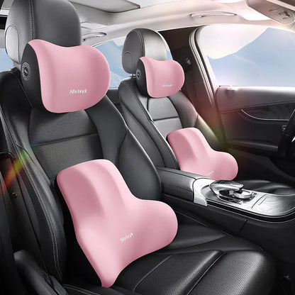 Car Memory Foam Neck Pillow and Lumbar Support Cushion