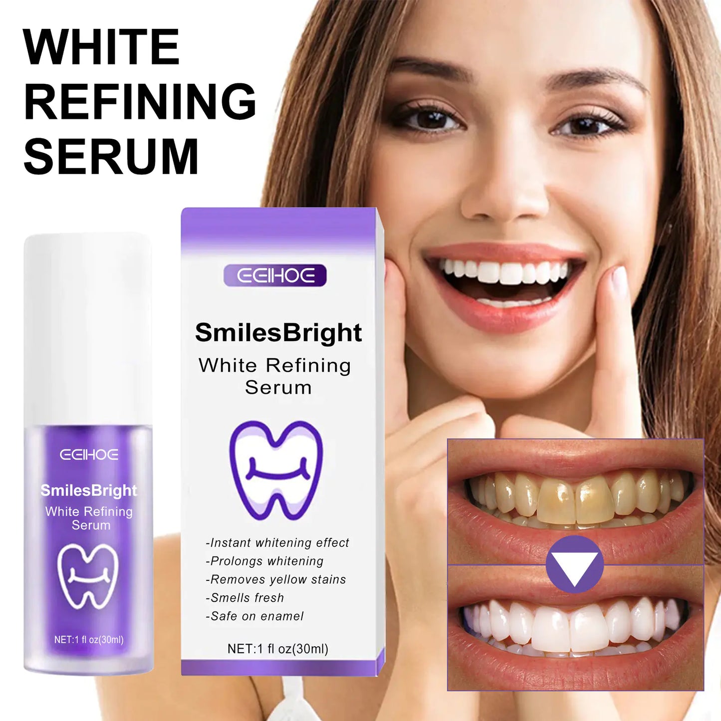EELHOE Purple Whitening Toothpaste for Oral Care