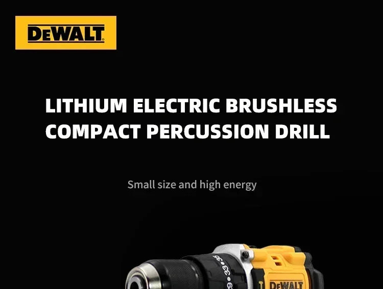 DEWALT Lithium Battery 20V Rechargeable Brushless Compact Electric Screwdriver Hand Drill Impact Drill DCD805