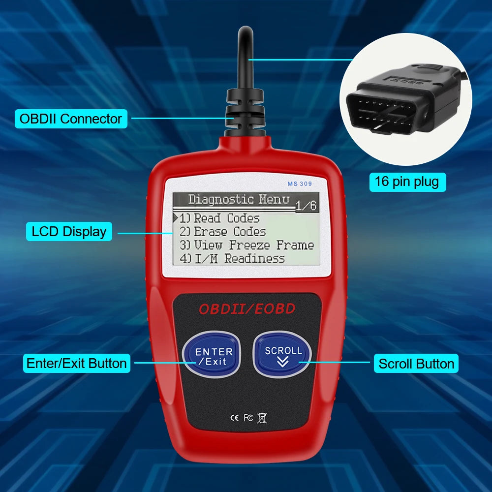 Car Diagnostic Tools Universal Version Fault Code Clear OBD 2 Scanner OBD2 Code Reader